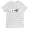 Heartbeat, Unisex Short Sleeve T-Shirt, Coffee, Black Monotone