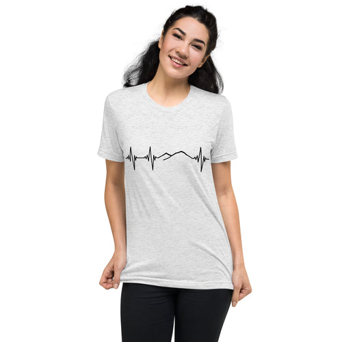 Heartbeat, Unisex Short Sleeve T-Shirt, Ararat, Black Monotone