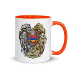 Armenian Symbols, Mug with Color Inside, Coat of Arms of Armenia