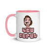 Armenian Idiom, Mug with Color Inside, Lezoos Kap Enkav