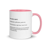 Armenian Idiom, Mug with Color Inside, Ufff Aman, Yesiim Eh