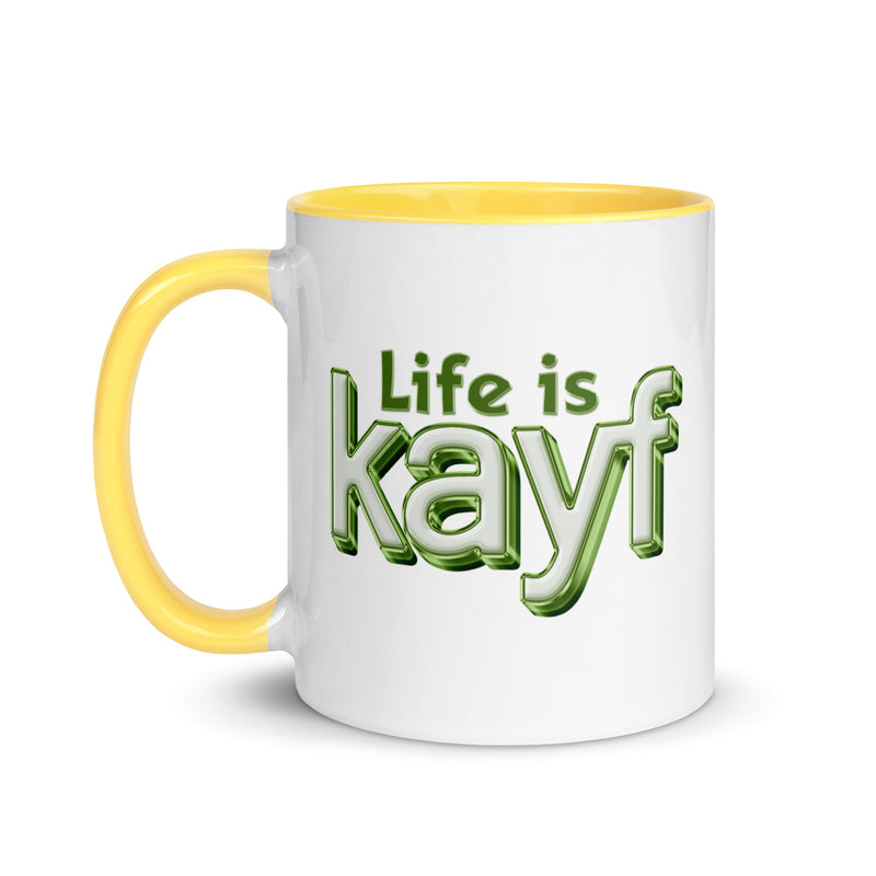 ArmEnglish, Mug with Color Inside, Life is Kayf