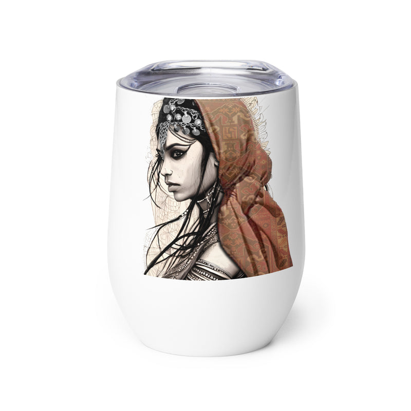 Armenian Eyes, Wine Tumbler, Style 3