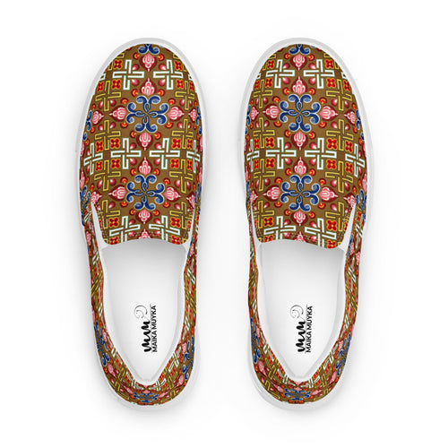 Women’s Slip-on Canvas Shoes, Armenian Ornamental Art