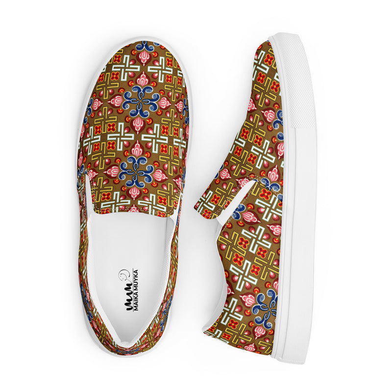 Women’s Slip-on Canvas Shoes, Armenian Ornamental Art