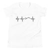 Heartbeat, Youth Short Sleeve T-Shirt, Ararat, Black Monotone