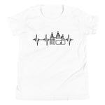 Heartbeat, Youth Short Sleeve T-Shirt, Etchmiadzin, Black Monotone